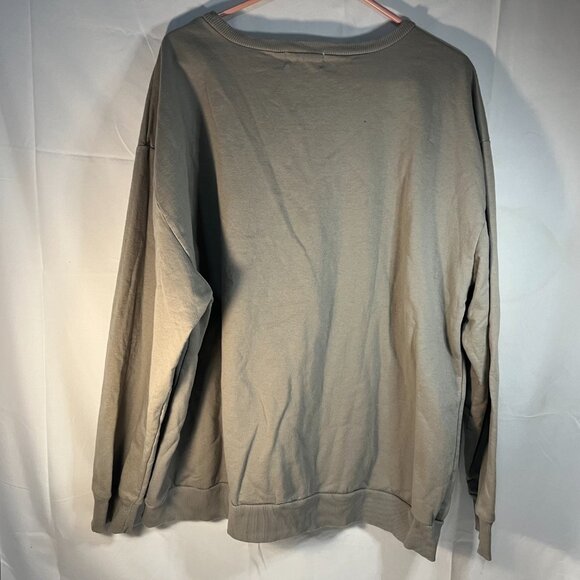 Thankful Women Sweat Shirt 2XL 10 Threads Taupe Sweatshirt Plus Size Preowned - Picture 3 of 3